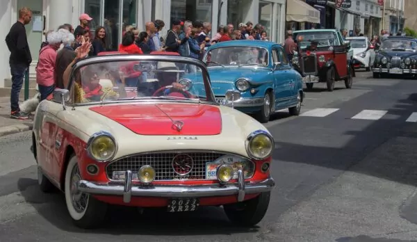 a group of people in a car
