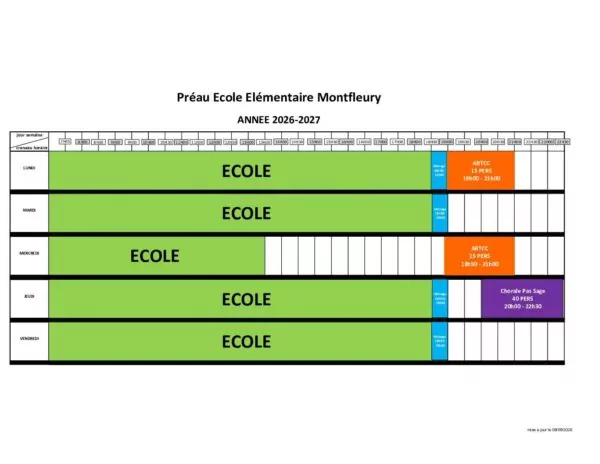 Image du document Planning 2026 – salle Préau école Montfleury