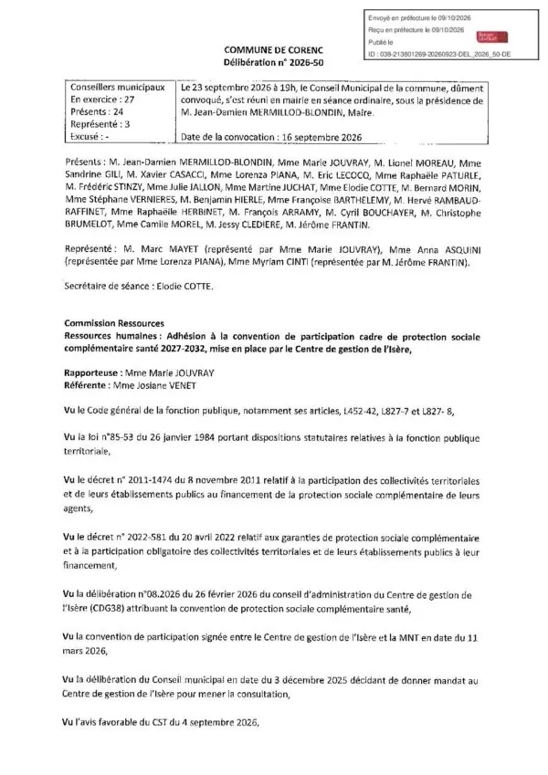Image du document Délibération 2026-50 Adhésion santé 2027-2032 MNT